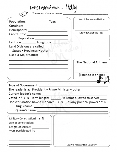 student worksheet